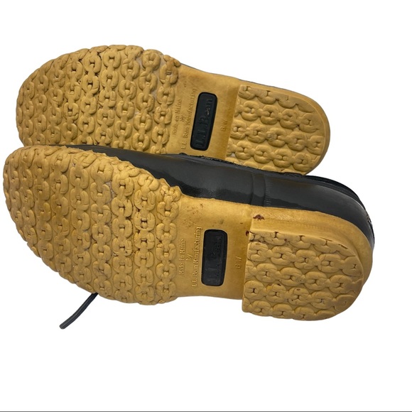 LL Bean Black Duck Boots Low Side Waterproof Size 6 - Picture 13 of 14